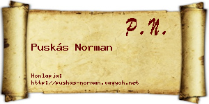 Puskás Norman névjegykártya